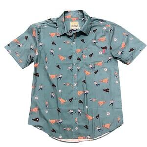 The Sandlot X RSVLTS Green Benny The Jet Beast Dog Button Up Shirt